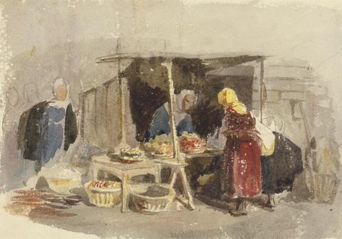 John Frederick Tayler A Fruit Stall in a Market