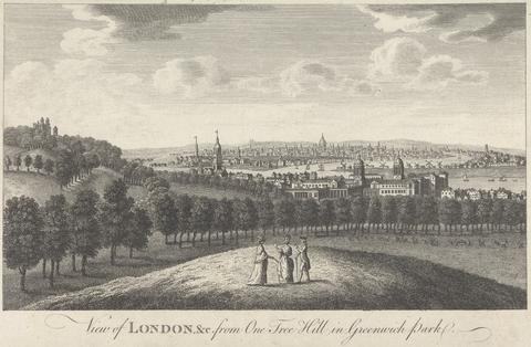 unknown artist View of London and Church from One Tree Hill in Greenwich Park