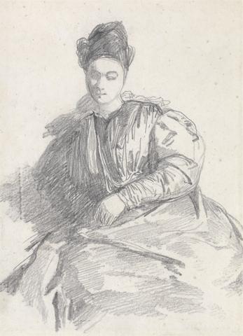 Richard Parkes Bonington Study of a Seated Woman