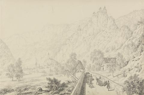 Sir Charles D'Oyly Album of 30 Views in the Tyrol and Italy: The Ruins of the Nunnery of Seben near Klausen, 27th Oct.r 1840