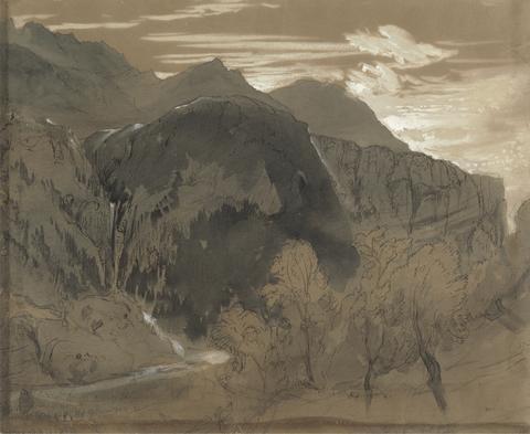 John Ruskin Mountainous Landscape