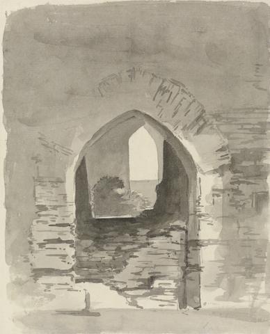 Samuel Davis An Arched Entrance into a Ruined Building