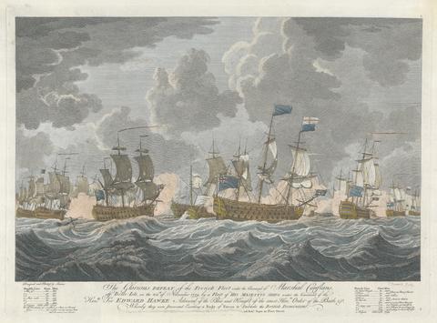 Peter P. Benazech The Glorious Defeat of the French Fleet under the Command of Marshal Conflans, off Belle-Isle, on the 20th of November, 1759, ...
