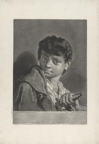 Johann Gottfried Haid Portrait of a Boy with a Sword
