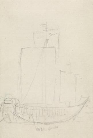 Thomas Daniell Boat Sketch