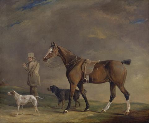 Edwin W. Cooper of Beccles A Sportsman with Shooting Pony and Gun Dogs