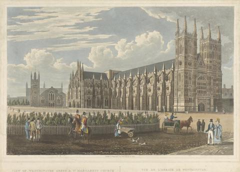 Robert Havell View of Westminster Abbey and St. Margaret's Church