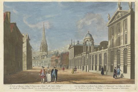 unknown artist A View of Queen's College (a), University College (b), All Souls College (c), the Steeple of St. Mary's Church (d), & c. in the University of Oxford