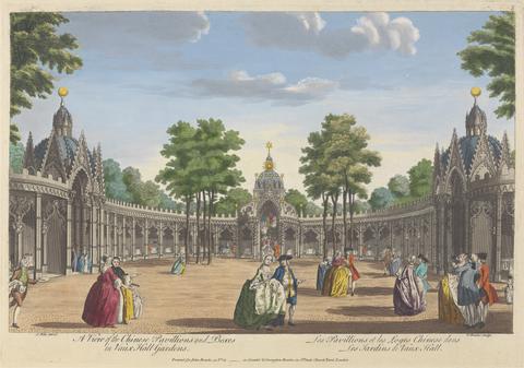 Thomas Bowles A View of the Chinese Pavillions and Boxes in Vauxhall Gardens