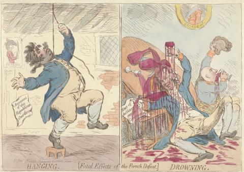 James Gillray Fatal Effect of the French Defeat - Hanging (and) Drowning