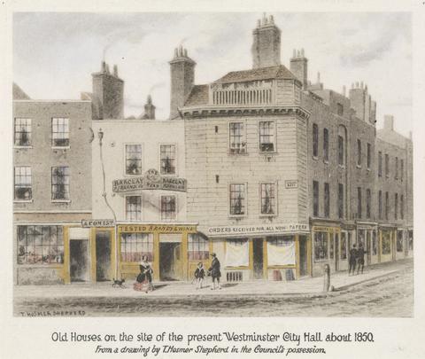 unknown artist Old House on the site of the present Westminster City Hall about 1830