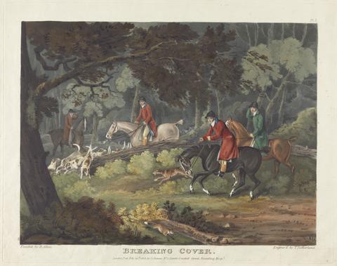 Thomas Sutherland Set of four - Fox-hunting: Breaking Cover