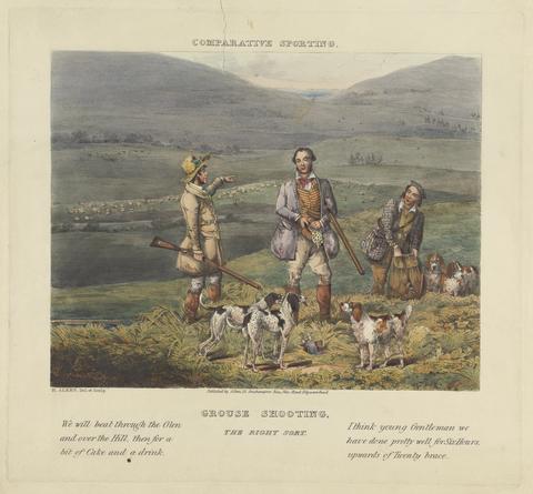 Henry Thomas Alken Set of four: Comparative Sporting. 1. Grouse Shooting/The Right Sort