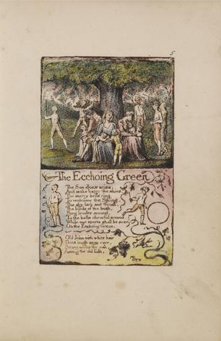William Blake Songs of Innocence and of Experience, Plate 5, "The Ecchoing Green" (Bentley 6)