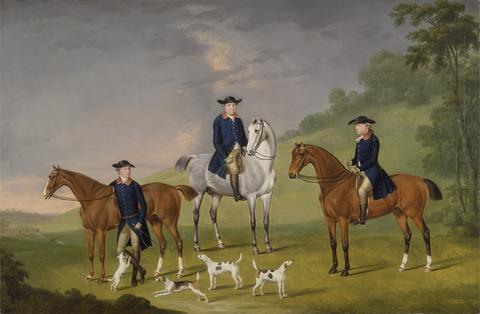 Thomas Stringer John Corbet, Sir Robert Leighton and John Kynaston with their Horses and Hounds