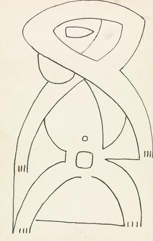 Henri Gaudier-Brzeska Figure Study for a Relief Design