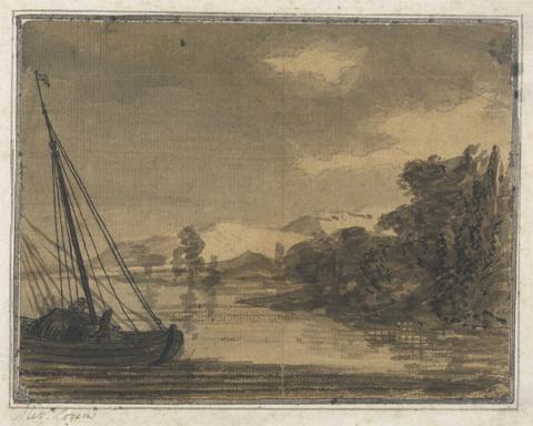 Alexander Cozens River and Boat
