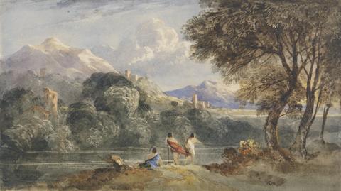 Francis Oliver Finch Classical Landscape with Figures