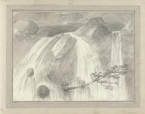 Amos Green Views in England, Scotland and Wales: Waterfall, Views in 1799