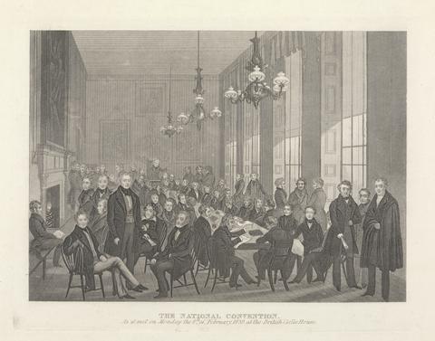 unknown artist The National Convention as it met on Monday 4th February 1839 at the British Coffee House