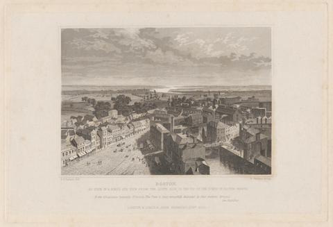 W. Watkins Boston, as seen in a Bird's Eye View from the South Side of the Tower of Boston Church