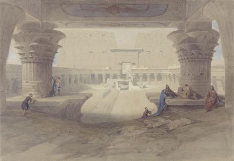 David Roberts From under the Portico of the Temple of Edfu, Upper Egypt