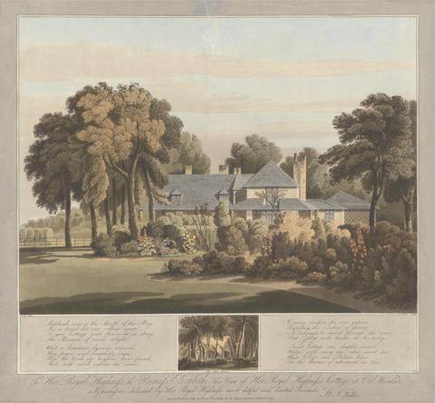 James Clark View of HRH the Princess Elizabeth's Cottage at Old Windsor with a View of the Moss House Below