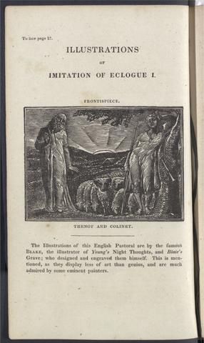 William Blake Illustrations of Imitation of Eclogue I, Frontispiece