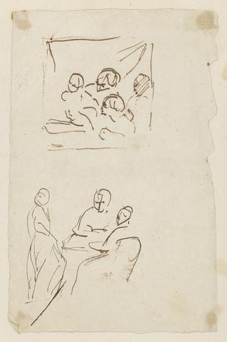 Sir Joshua Reynolds RA Two Sketches of Group