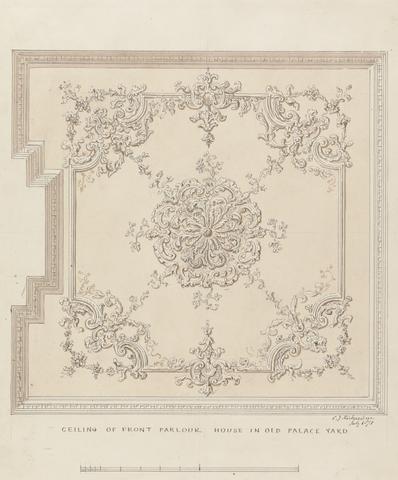 Charles James Richardson Ceiling of Front Parlor House in Old Palace Yard