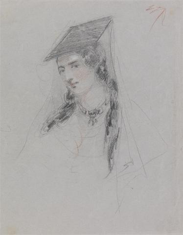 unknown artist Woman with Square Hat