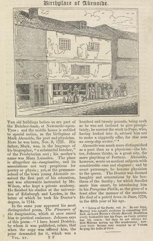 unknown artist Birthplace of Akenside (with text); page 5 from Mirror (Volume One)