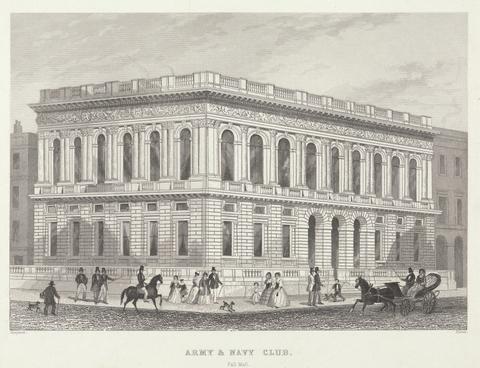unknown artist Army and Navy Club, Pall Mall