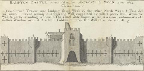 unknown artist Bampton Castle ruines, 1664; page 19 (Volume One)