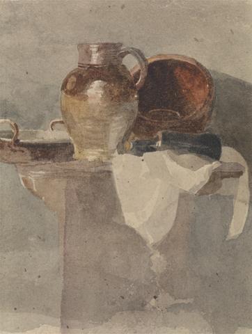 Peter DeWint Still Life with a Jug and Copper Pan