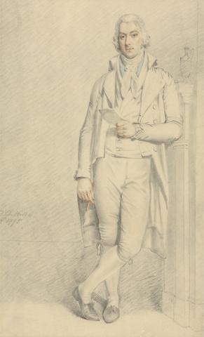 Samuel De Wilde A Gentleman, full length, Holding a Paper and Pencil