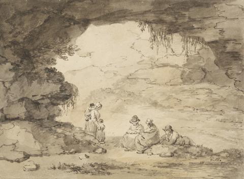 George Morland Peasants in a Grotto
