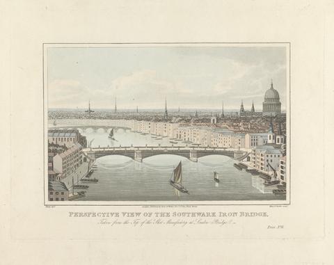 Joseph Constantine Stadler Perspective View of the Southwark Iron Bridge