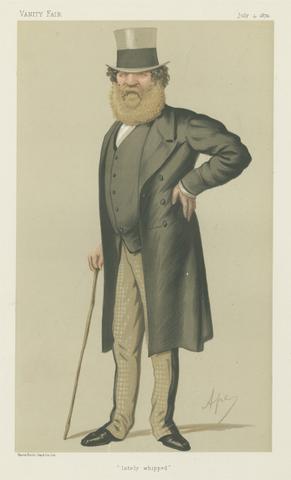 Carlo Pellegrini Politicians - Vanity Fair. 'lately whipped'. Col. the Rt. Hon. Thomas Edward Taylor. 4 July 1874