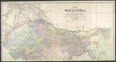 Walker, John, 1786-1873. This newly constructed and extended map of India :