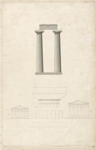 Charles Robert Cockerell The Temple of Venus in the Port at Aegina: Elevations