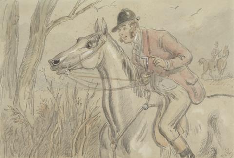 Hablot Knight Browne "Hark": Startled Horse and Alert Rider