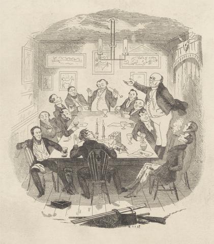 George Cruikshank Group of Men Around a Table