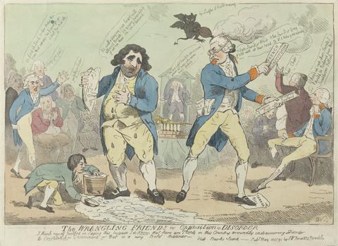 Isaac Cruikshank The Wrangling Friends or Opposition in Disorder