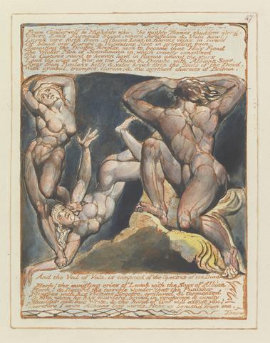 William Blake Jerusalem, Plate 47, "From Camberwell to Highgate...."