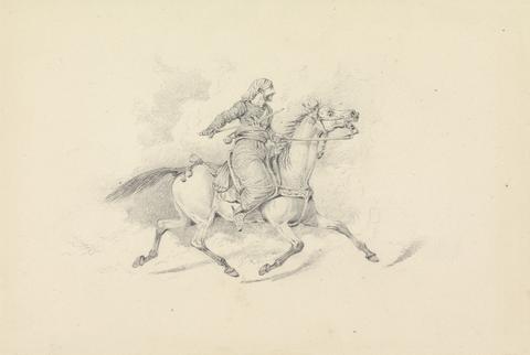Henry Thomas Alken Hooded Damascene Cavalryman Riding