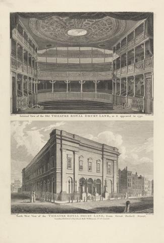 Bartholomew Howlett Two Views of the Old Theatre Royal Drury Lane