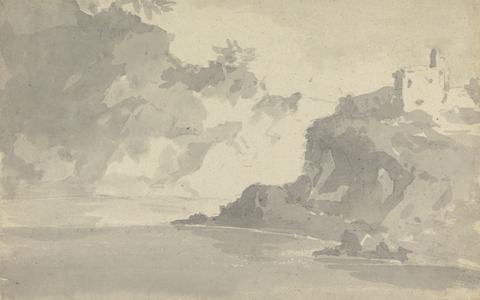 Rev. William Gilpin Sketch with a Castle on a Mountaintop