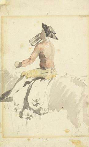 Samuel Scott A Groom on Horseback, Drinking