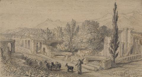 Samuel Palmer Streets of the Tombs, Pompeii